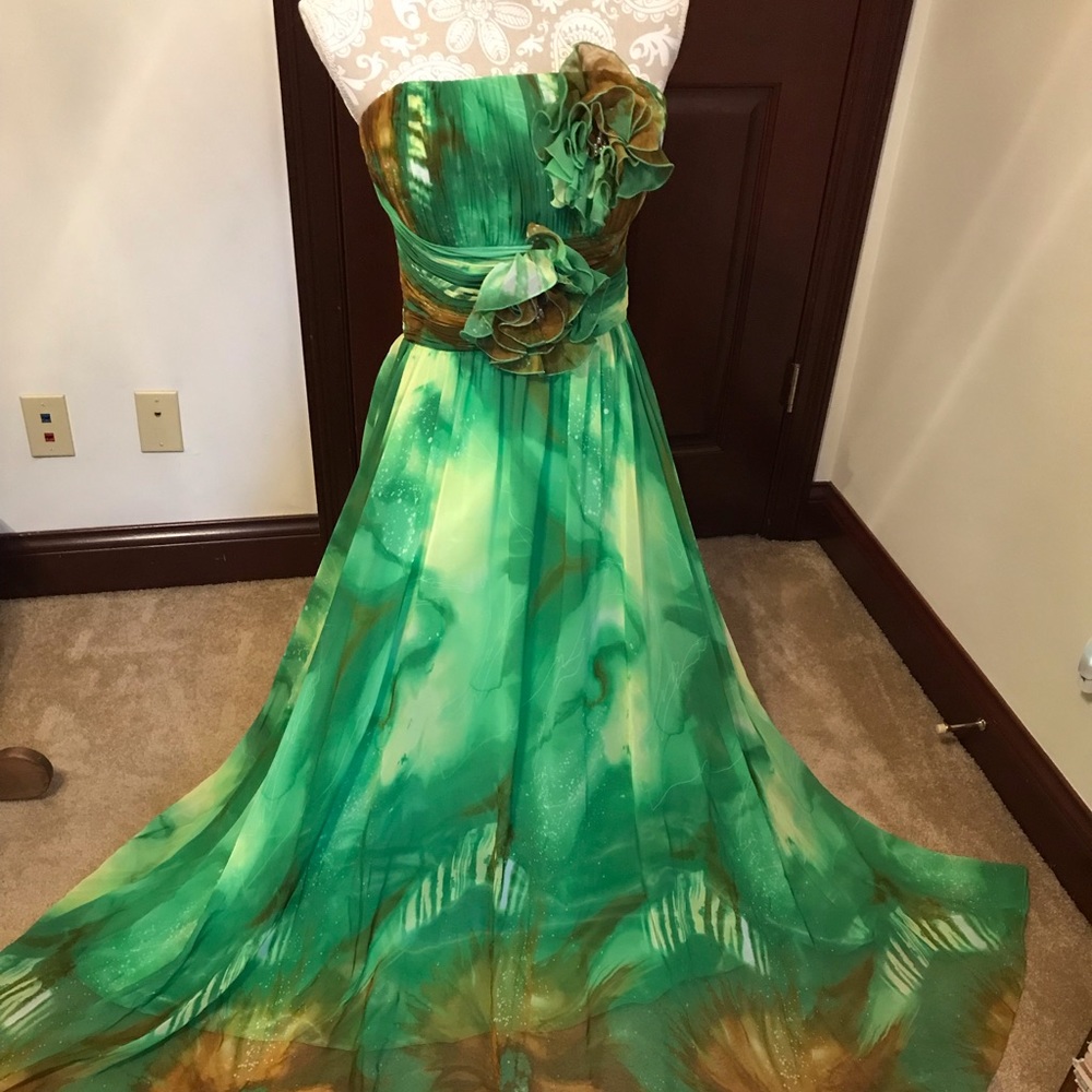 Strapless Formal Gown. Hold